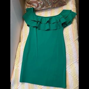 Forever21 mini green off the shoulder dress, M.